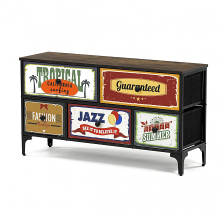Komoda s 5 zásuvkami, 103x30x56 Komoda s 5 zásuvkami, 103x30x56