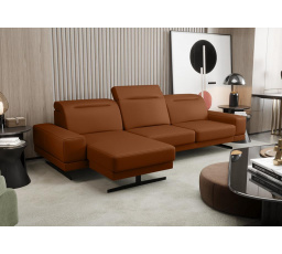 Rohová Kožená sedacia súprava FIORE MINI 265x180 cm - prírodná koža - voliteľná farba, ľavá