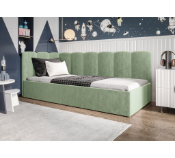 Posteľ SIMBA - zelená - T33, Ľavá strana