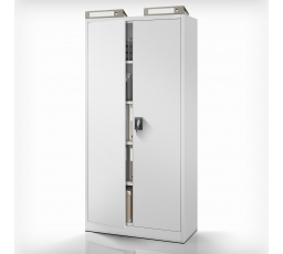 Kancelárska kovová skriňa na dokumenty sivá: JAN H, 900 x 1950 x 400 mm