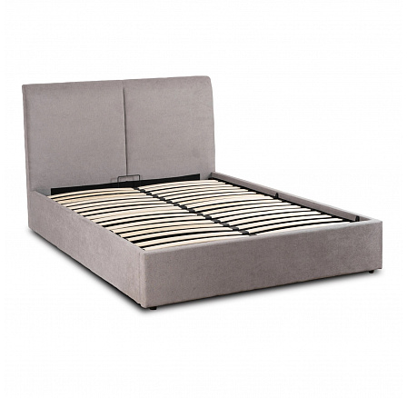 Posteľ 140x200 MARSYLIA s Úložným Priestorom Sivá