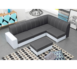 Rohová sedacia súprava MINISTER s Taburetom, Inari 94 + Soft 017, Pravá