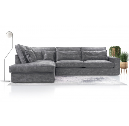 Rohová pohovka COBRA, Palladium 15, ľavá