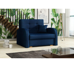 Modré rozkladacie kreslo Vivian Gold I