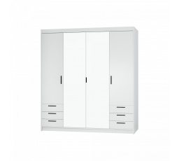 Šatní skriňa Enja 4D6S, biela