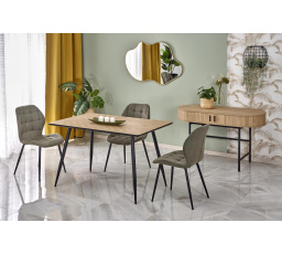 Jedálenský stôl BERTO, Prírodná/Čierna