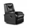 Polohovateľné kreslo JEFF, čierna ekokoža