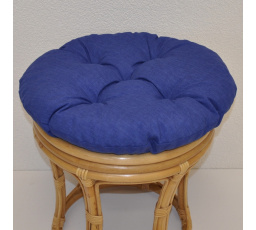 Vankúš na ratanovú stoličku s priemerom 40 cm - tmavomodrý
