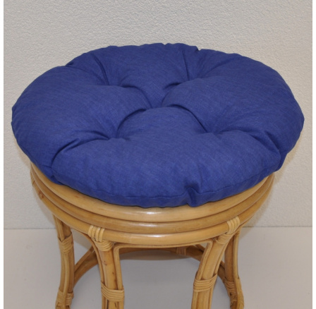 Vankúš na ratanovú stoličku s priemerom 40 cm - tmavomodrý