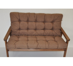 Poduška na záhradnú lavicu - látka hnedý melír