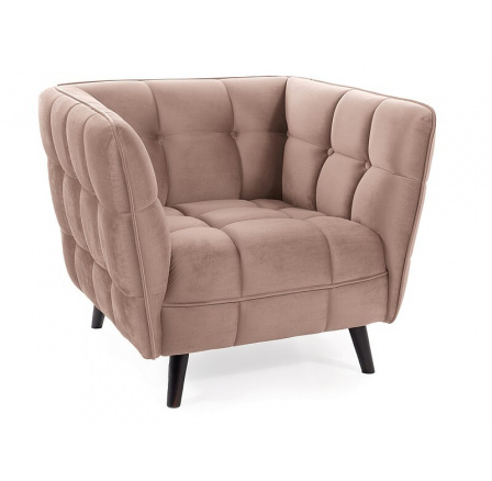 Kreslo CASTELLO 1 VELVET, béžová Bluvel 40/Wenge