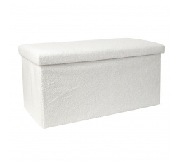 Pufa Intesi Velse boucle biela skladacia