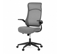 Kancelárske kreslo, hojdací mech., čierna MESH, plast. kríž