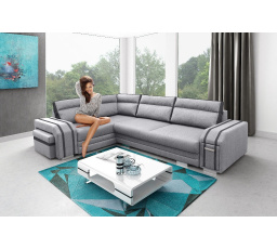 Rohová sedacia súprava Avanti L sv.sivá/tm.sivá