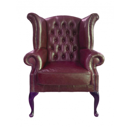 Kreslo Chesterfield Queen koža bordó Kreslo Chesterfield Queen koža bordó