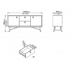 Komoda RAIN 2d2s, Biely mat