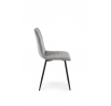 Jedálenská stolička K525 VELVET, Sivá/Čierna