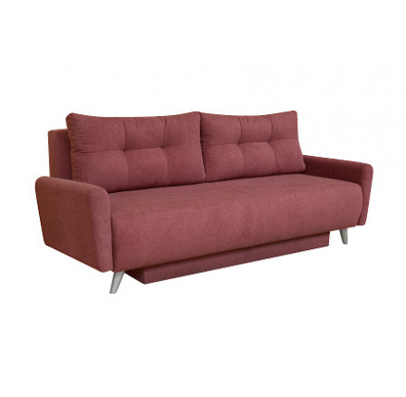 MELANIE 3R lux - rozkladacia pohovka - látka SS 24 bordová, nohy strieborné (Mania 3R lux) "FN" (K250)