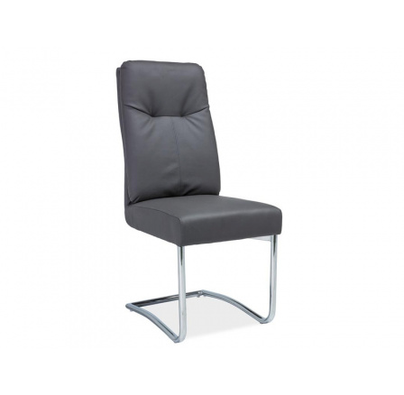 H340- jedálenská stolička eko sivá/chróm ( H340SZ ) (S) (K150-Z)