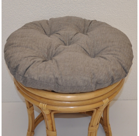 Vankúš na ratanovú stoličku s priemerom 40 cm - sivý