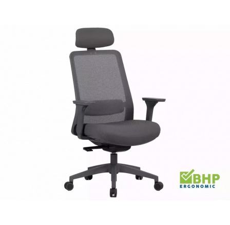 Kancelárske otočné kreslo Q718H, Šedá