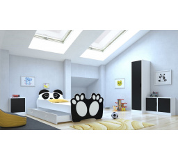 Posteľ s matracom a zásuvkou BEAR BLACK 140x70 Čierna