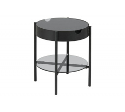 Stolík Tipton Sklo/čierny S