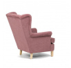 Kreslo ušiak, ružová látka, AK-388 PINK2