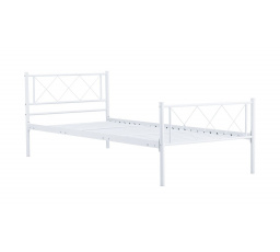 Kovová posteľ 90x200 biela MBD9216