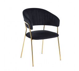 Stolička velvet čierna K4-FX