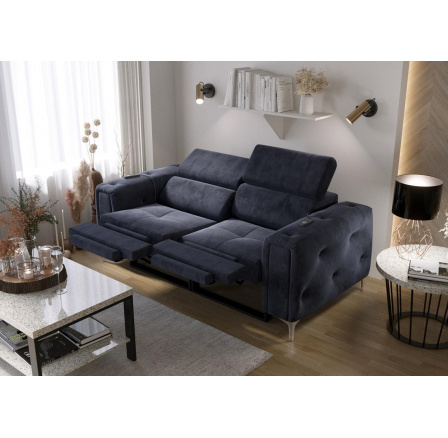 Sedačka ORION II, relax 190 cm - modrá