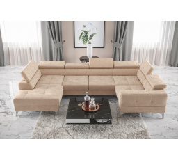Rohová sedacia súprava TOSCANIA MAX I 170x350x185 cm - pravá, béžová