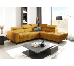 Rohová sedacia súprava PORTO 225X255 cm - žltá, pravá