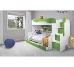 Poschodová posteľ Harry 3 zelená