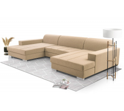 Rohová sedacia súprava v tvare U Miriam béžová