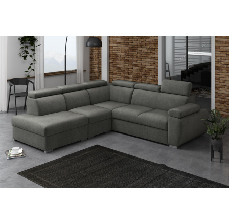 Rohová sedacia súprava Bodie II ľavá sivá