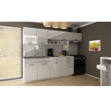 Kuchynská linka Samara 240/180 biely lesk