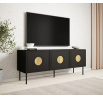TV komoda PALAZZO RTV 150, čierna matná/dub