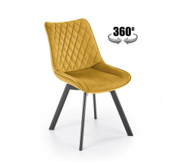 Jedálenská otočná stolička K520, Horčicová/Čierna