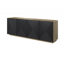 Komoda Asha, artisan / čierna matná