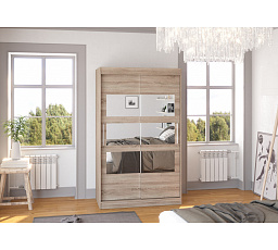 Posuvná skriňa so zrkadlom KOLORADO 120 Truffle+Truffle