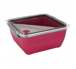 Lunch box rozdelený s vidličkou 2,6l ružový