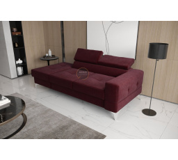 Sofa TOSCANIA II leňoška 205 cm - bordová, ľavá strana