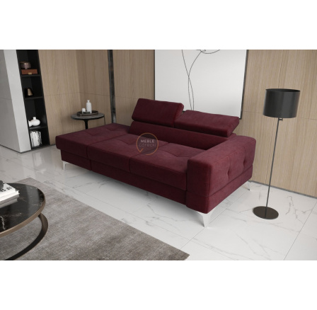 Sofa TOSCANIA II leňoška 205 cm - bordová, ľavá strana