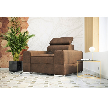 Kreslo ROYAL 114 cm - hnedá