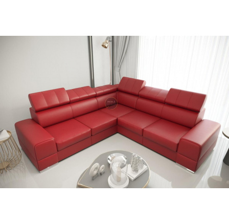 Rohová sedacia súprava ROYAL MAX 286x286 prírodná koža - červená koža, ľavá Rohová sedacia súprava ROYAL MAX 286x286 prírodná koža - červená koža, ľavá