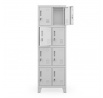 Kovová šatní skriňa ROBERT 2 Plus, Sivá