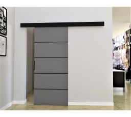 Posuvné dvere STANDART MIX K100, sivá/čierna