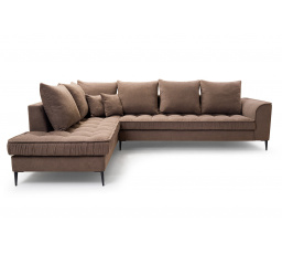 Rohová sedacia súprava L Lidie - hnedá