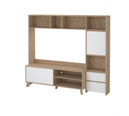 TV stena Nerea 320, jackson hickory/biely lesk